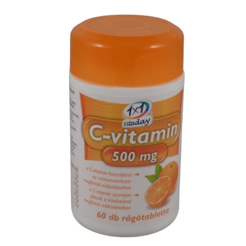 1x1 vitaday c-vitamin 500mg rágótabletta narancs 60 db