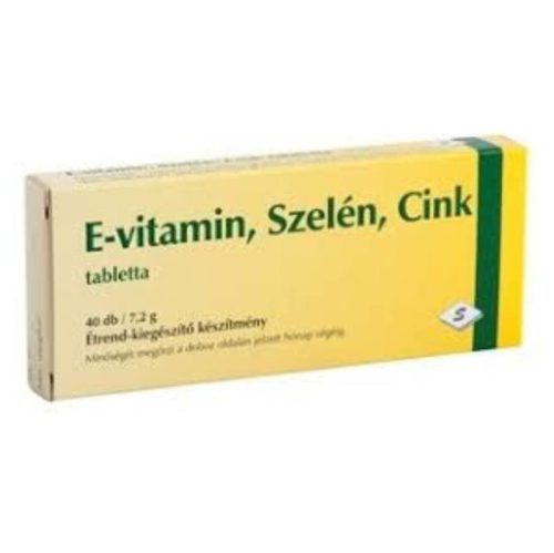 Selenium e-vitamin szelén cink tabletta 40 db