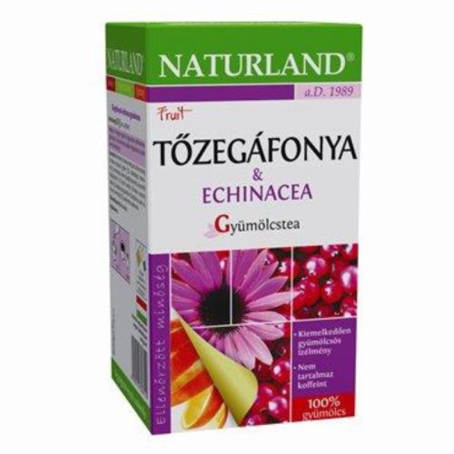 Naturland gyümölcstea tőzegáfonya-echinacea 20x2g 40 g