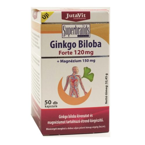 Jutavit ginkgo biloba 120mg + magnézium 150mg 50 db