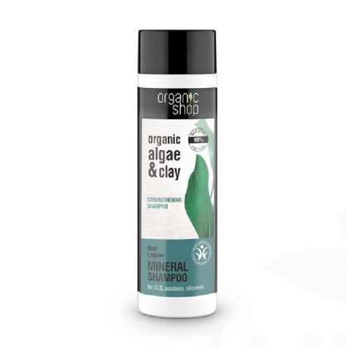 Organic Shop bio erősítő és hajhullás elleni sampon algával és citromfűvel 280 ml