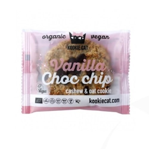 Kookie Cat bio vegán kesudiós zabkeksz vanília-csoki 50 g