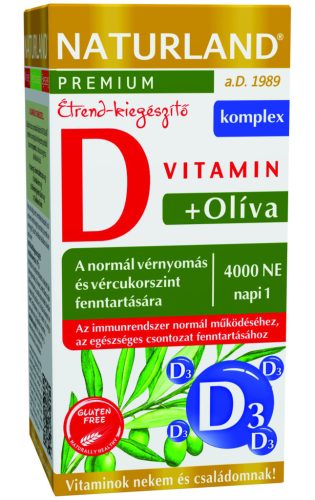 Naturland olivalevél+D-vitamin 4000NE kapszula 60 db