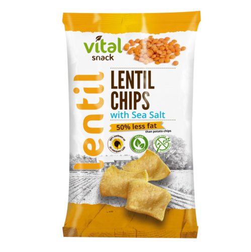 Vital lencse chips tengeri sóval 65 g