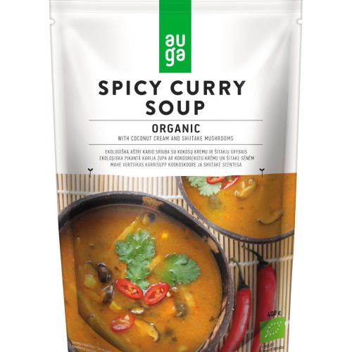 Auga bio vegán organikus fűszeres curry krémleves 400 g