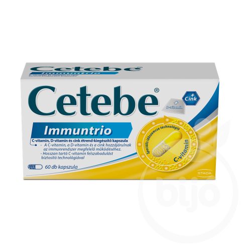 Cetebe Immuntrio c vitamin+d-vitamin+cink kapszula 60 db