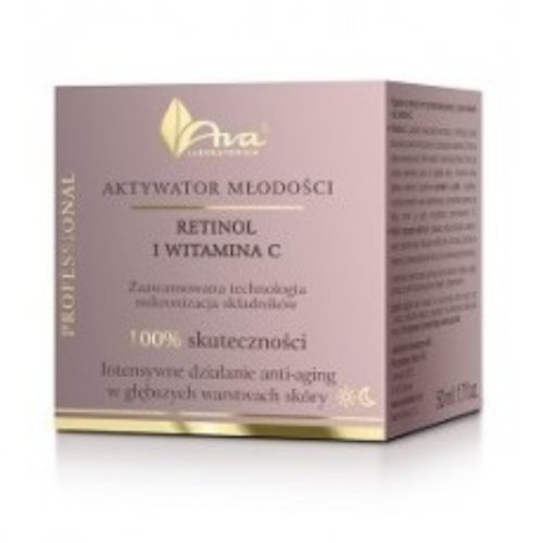 Ava anti-aging fiatalság aktivátor retinol és c-vitamin hatóanyagú arckrém 50 ml