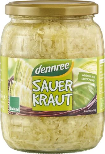 Dennree bio savanyúkáposzta üveges 680 g