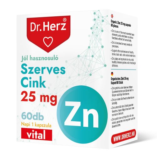 Dr.herz szerves cink 25mg kapszula 60 db