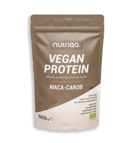 Nutriqa bio maca-carob vegán protein mix 500 g