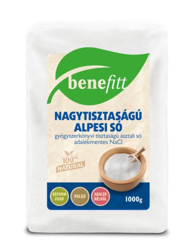 Benefitt nagytisztaságú alpesi só 1000 g