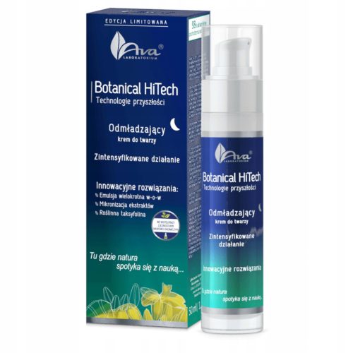 Ava botanical hitech bőrfiatalító és revitalizáló, ráncfeltöltő anti-aging éjszakai arckrém 50 ml