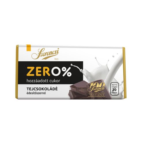 Szerencsi zero maltitolos tejcsokoládé 20 g