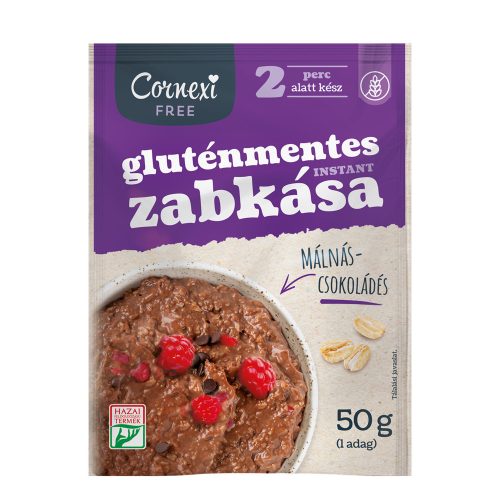 Cornexi gluténmentes málnás-csokoládés zabkása 50 g