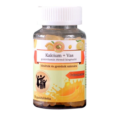 Sun Moon kalcium+vas étrend-kiegészítő gumivitamin 30 db