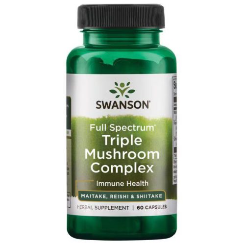 Swanson Triple Mushroom Complex 60 kapszula Maitake, Reishi, Shiitake